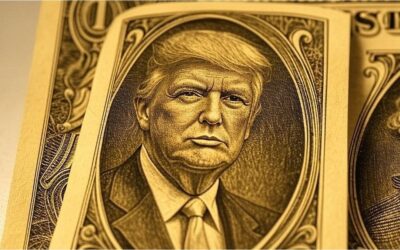 Donald Trump presenta su “billete de oro” en un contexto de récord de precios del metal precioso