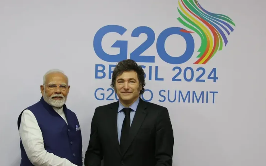Visita del Primer Ministro de India a Argentina: Javier Milei y Narendra Modi se Reúnen en Casa Rosada